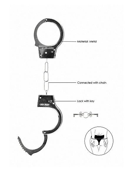 Kajdanki erotyczne Beginner"s Handcuffs - Metal - Kajdanki erotyczne - 7