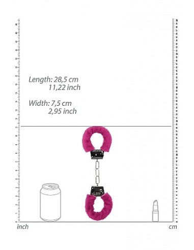 Kajdanki erotyczne Beginner"s Handcuffs Furry - Pink - Kajdanki erotyczne - 4