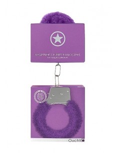 Kajdanki erotyczne Beginner"s Handcuffs Furry - Purple - Kajdanki erotyczne - 1
