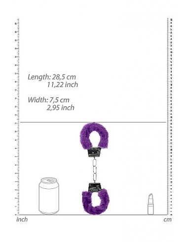 Kajdanki erotyczne Beginner"s Handcuffs Furry - Purple - Kajdanki erotyczne - 4