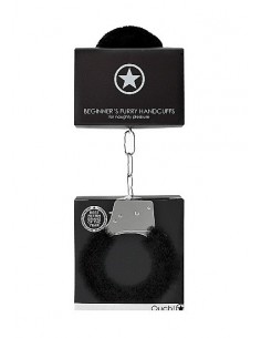 Kajdanki erotyczne Beginner"s Handcuffs Furry - Black - Kajdanki erotyczne - 1