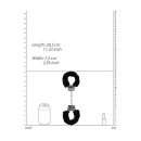 Kajdanki erotyczne Beginner"s Handcuffs Furry - Black - 4
