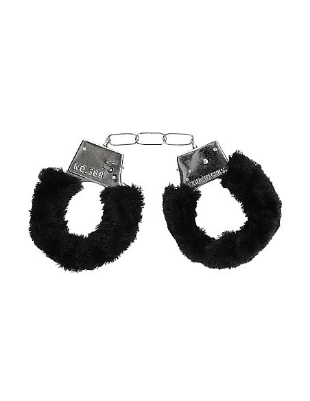 Kajdanki erotyczne Beginner"s Handcuffs Furry - Black - Kajdanki erotyczne - 7
