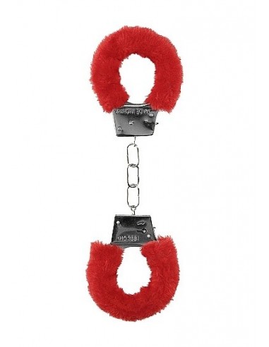 Kajdanki erotyczne Beginner"s Handcuffs Furry - Red - Kajdanki erotyczne - 5