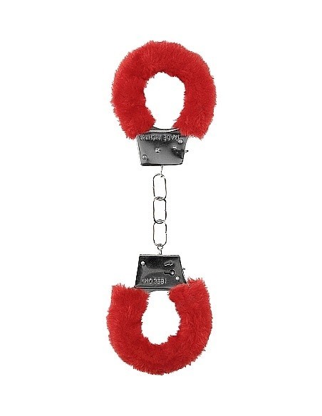 Kajdanki erotyczne Beginner"s Handcuffs Furry - Red - Kajdanki erotyczne - 5