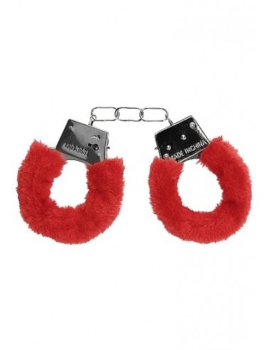 Kajdanki erotyczne Beginner"s Handcuffs Furry - Red - Kajdanki erotyczne - 7