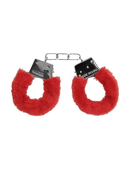 Kajdanki erotyczne Beginner"s Handcuffs Furry - Red - Kajdanki erotyczne - 7