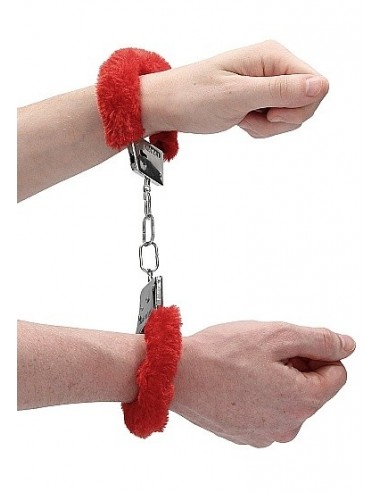 Kajdanki erotyczne Beginner"s Handcuffs Furry - Red - Kajdanki erotyczne - 8