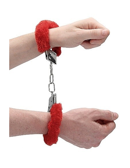Kajdanki erotyczne Beginner"s Handcuffs Furry - Red - Kajdanki erotyczne - 8