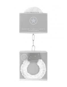 Kajdanki erotyczne Beginner"s Handcuffs Furry - White - Kajdanki erotyczne - 1 2