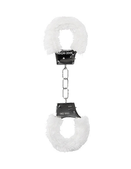 Kajdanki erotyczne Beginner"s Handcuffs Furry - White - Kajdanki erotyczne - 6