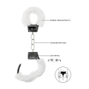 Kajdanki erotyczne Beginner"s Handcuffs Furry - White - 7