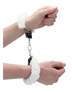 Kajdanki erotyczne Beginner"s Handcuffs Furry - White - Kajdanki erotyczne - 1