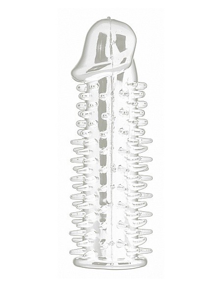 Nakładka Na Penisa Realistic Spikey Penis Extension - Transparent - Przedłużki i nakładki na penisa - 1