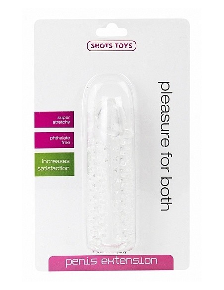 Nakładka Na Penisa Realistic Spikey Penis Extension - Transparent - Przedłużki i nakładki na penisa - 2