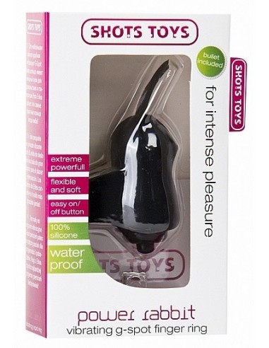 Wibrująca nakładka na palec Power Rabbit - Black - Nakładki na palce - 3