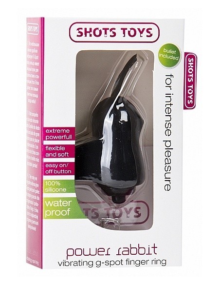 Wibrująca nakładka na palec Power Rabbit - Black - Nakładki na palce - 3