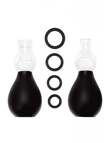 Pompki na sutki Nipple Erector Set - Black - Pompki do sutków i pochwy - 1