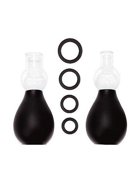 Pompki na sutki Nipple Erector Set - Black - Pompki do sutków i pochwy - 1