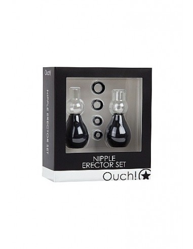 Pompki na sutki Nipple Erector Set - Black - Pompki do sutków i pochwy - 2