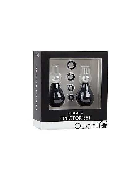 Pompki na sutki Nipple Erector Set - Black - Pompki do sutków i pochwy - 2