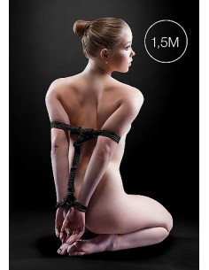 Japanese Mini Rope Lina do wiązania krępowania BDSM 1,5m Black - Liny, sznury BDSM - 1 2