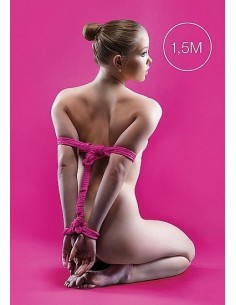 Japanese Mini Rope Lina do wiązania krępowania BDSM 1,5m Pink - Liny, sznury BDSM - 1 2