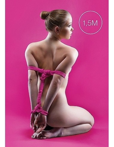 Japanese Mini Rope Lina do wiązania krępowania BDSM 1,5m Pink - Liny, sznury BDSM - 2