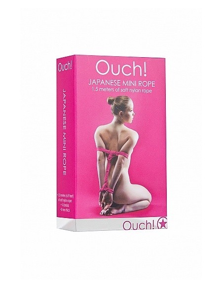 Japanese Mini Rope Lina do wiązania krępowania BDSM 1,5m Pink - Liny, sznury BDSM - 3