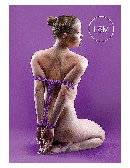 Japanese Mini Rope Lina do wiązania krępowania BDSM 1,5m Purple - Liny, sznury BDSM - 2