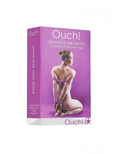 Japanese Mini Rope Lina do wiązania krępowania BDSM 1,5m Purple - Liny, sznury BDSM - 3