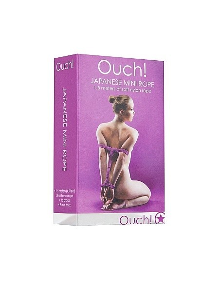 Japanese Mini Rope Lina do wiązania krępowania BDSM 1,5m Purple - Liny, sznury BDSM - 3