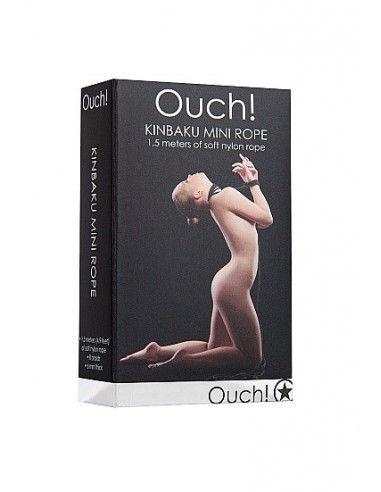 Lina do wiązania krępowania BDSM Kinbaku Mini Rope - 1,5m - Black - Liny, sznury BDSM - 3