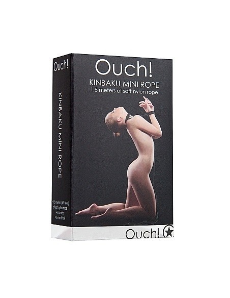 Lina do wiązania krępowania BDSM Kinbaku Mini Rope - 1,5m - Black - Liny, sznury BDSM - 3