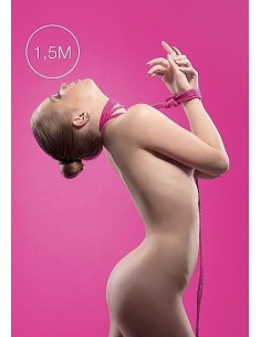 Lina do wiązania krępowania BDSM Kinbaku Mini Rope - 1,5m - Pink - Liny, sznury BDSM - 1 2