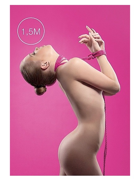 Lina do wiązania krępowania BDSM Kinbaku Mini Rope - 1,5m - Pink - Liny, sznury BDSM - 2