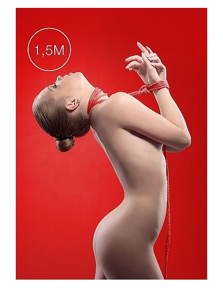 Lina do wiązania krępowania BDSM Kinbaku Mini Rope - 1,5m - Red - Liny, sznury BDSM - 2