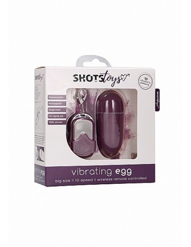 Bezprzewodowe jajeczko wibrujące 10 - Big - Purple - Wibratory Jajeczka - 2