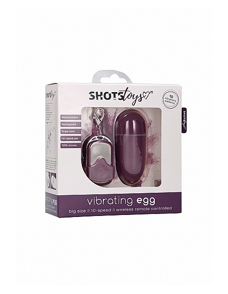 Bezprzewodowe jajeczko wibrujące 10 - Big - Purple - Wibratory Jajeczka - 2