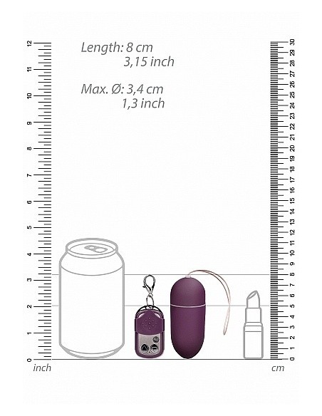 Bezprzewodowe jajeczko wibrujące 10 - Big - Purple - Wibratory Jajeczka - 3