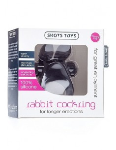 Pierścien erekcyjny wibrujący Rabbit Cockring - Czarny - Pierścienie erekcyjne wibrujące - 1 2