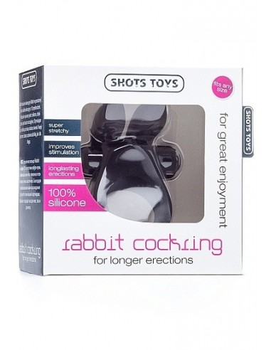 Pierścien erekcyjny wibrujący Rabbit Cockring - Czarny - Pierścienie erekcyjne wibrujące - 2