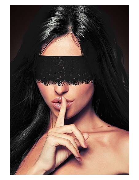 Opaska Na Oczy Erotyczna Mystère Lace Mask - Black - Opaski i maski na oczy - 1