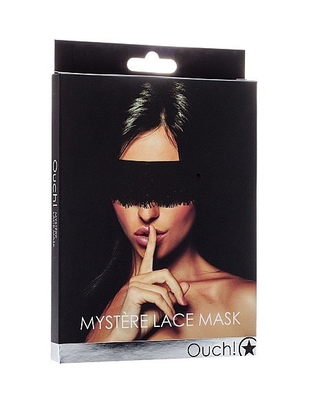 Opaska Na Oczy Erotyczna Mystère Lace Mask - Black - Opaski i maski na oczy - 3