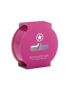 Taśma do krępowania Non Sticky Bondage Tape - 17,5 Meter - Pink - Taśmy, szarfy do krępowania - 1