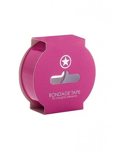 Taśma do krępowania Non Sticky Bondage Tape - 17,5 Meter - Pink - Taśmy, szarfy do krępowania - 1