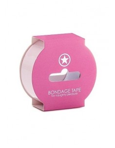Taśma do krępowania Non Sticky Bondage Tape - 17,5 meter - Light Pink - Taśmy, szarfy do krępowania - 1
