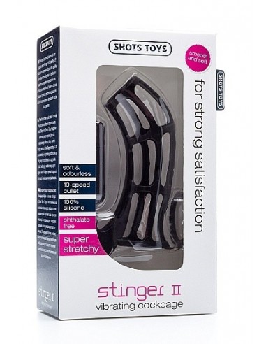 Klatka na penisa z wibracjami Stinger II - Black - Klatki na penisa - 2