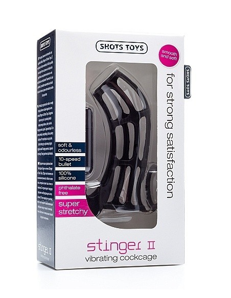 Klatka na penisa z wibracjami Stinger II - Black - Klatki na penisa - 2