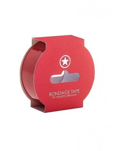 Taśma do krępowania Non Sticky Bondage Tape - 17,5 Meter - Red - Taśmy, szarfy do krępowania - 1